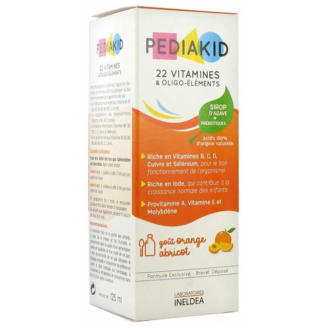 Siro Pediakid Bổ Sung 22 Vitamin & Khoáng Chất 125ml bé Từ 6m date 1/2026