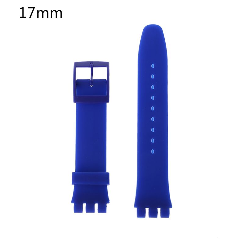 【3C】Dây đeo thay thế bằng cao su silicone chống nước cho đồng hồ Swatch 16mm 17mm 19mm 20mm