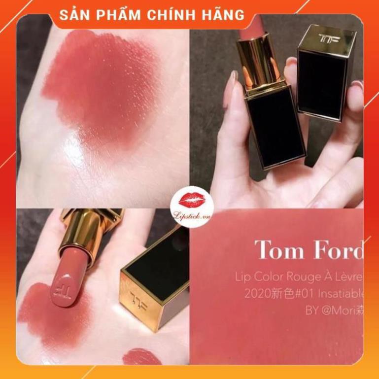 Son ToTTO Ford Lip Color Matte Màu 01 Insatiable Màu Trà Sữa Ánh Cam Mới Nhất
