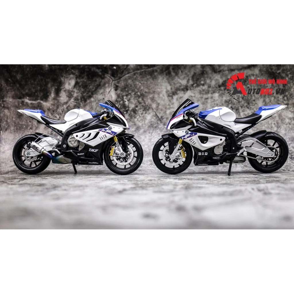 MÔ HÌNH XE BMW S1000RR HP4 ĐỘ PÔ SC 1:12 AUTONO1 D006