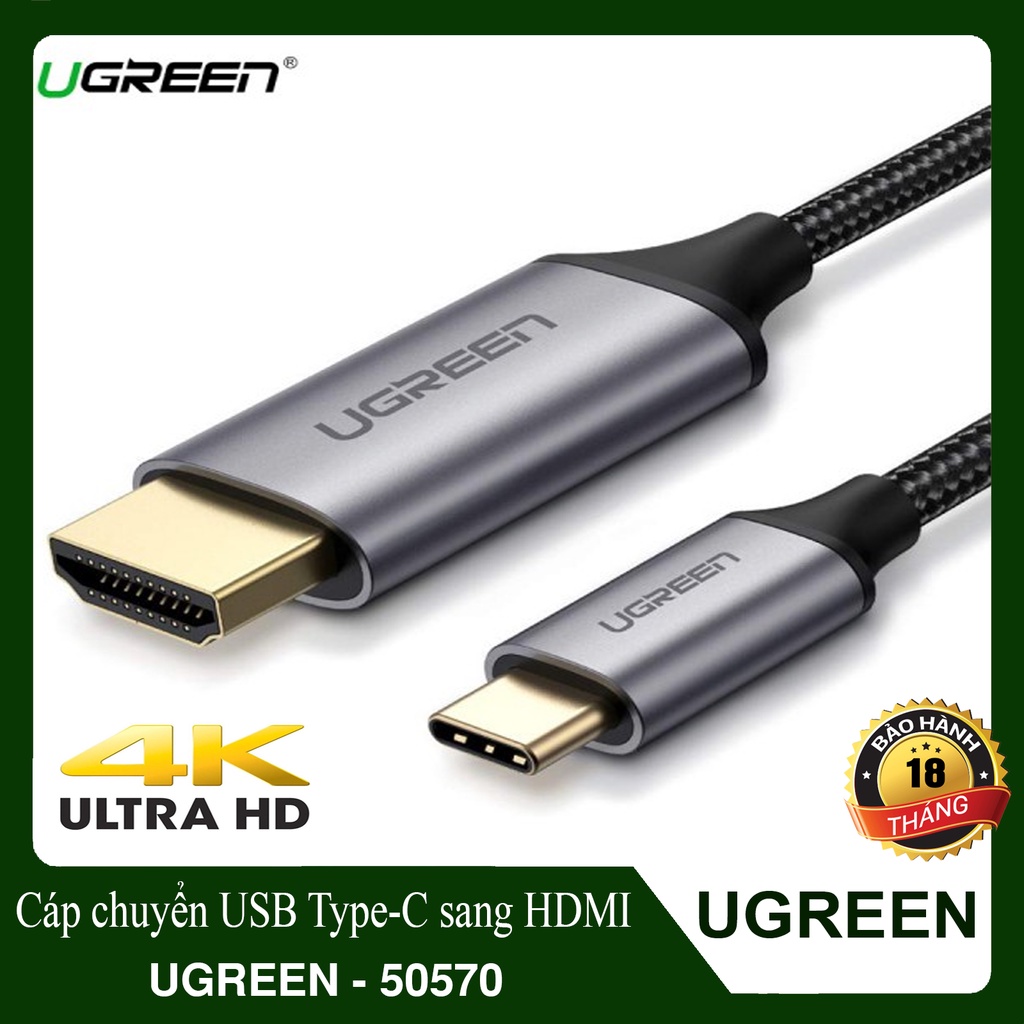 Dây cáp chuyển USB Type-C sang HDMI - Hỗ trợ 4K@60Hz - UGREEN 50570