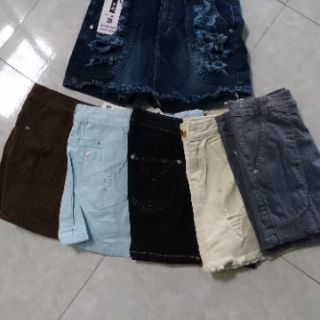 quần bò giả váy