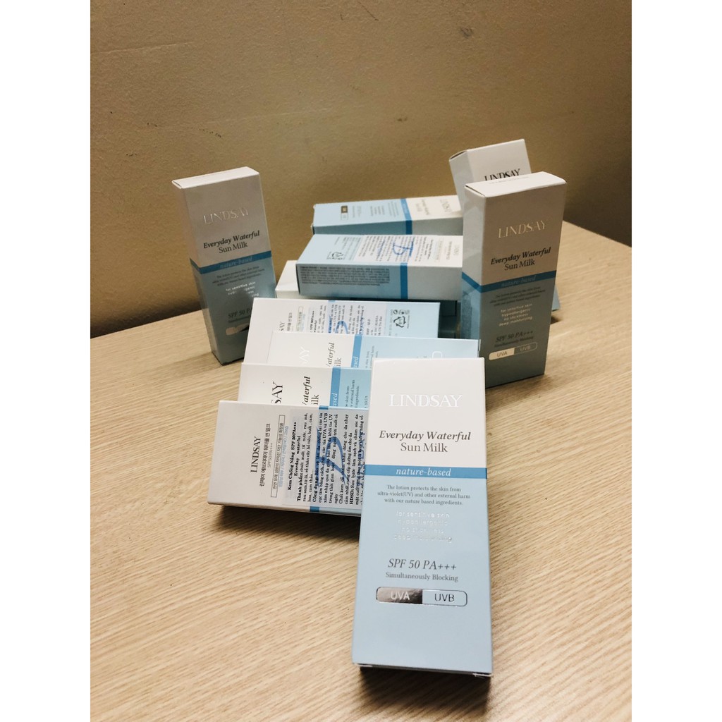 KEM CHỐNG NẮNG VẬT LÝ LINDSAY SPF 50 PA+++ UVA UVB, hàng chính hãng