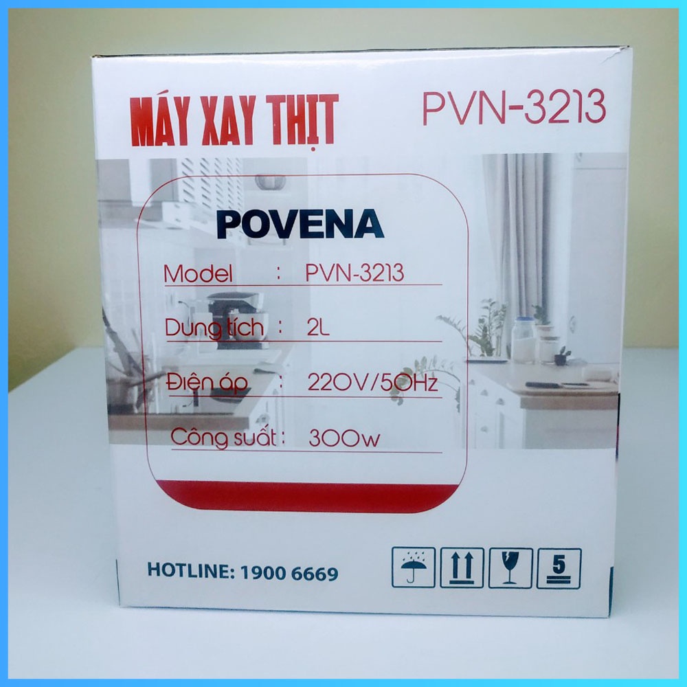 Máy xay thịt,máy xay đa năng 4 lưỡi dao dung tích 2L 300W PVN-3213