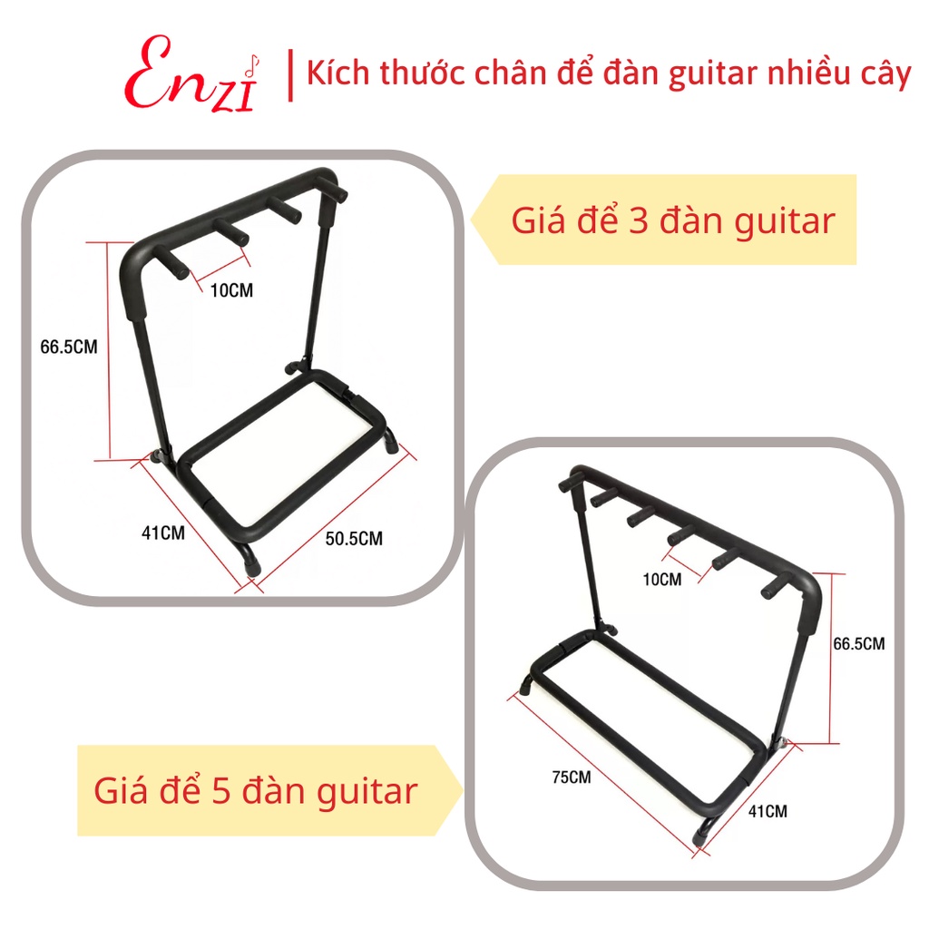 Giá để đàn guitar chân dựng đàn nhiều cây loại 3 và 5 cây đàn ghita thùng bass electric Enzi