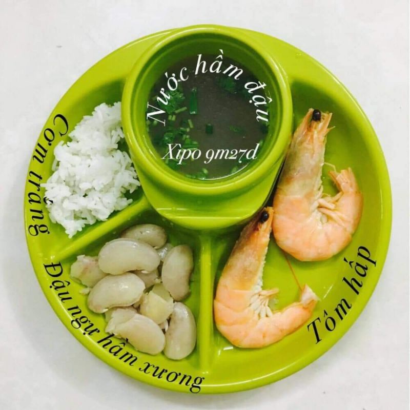 [Nhật Nội Địa] Khay Ăn Dặm Chủ Động BLW 4 Ngăn Cho Bé