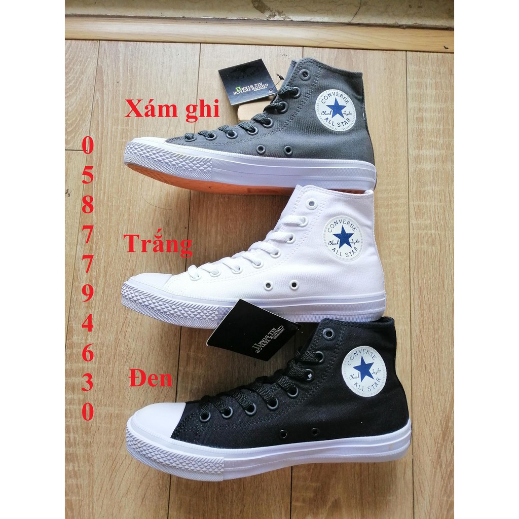 Giày Cv Chuck Taylor 2 Cổ Cao Màu Trắng