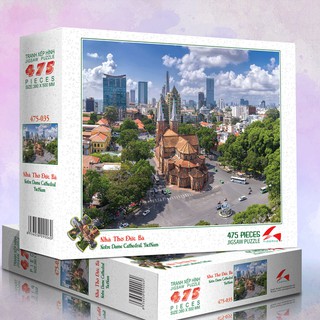 Tranh xếp hình 475 mảnh - Nhà Thờ Đức Bà Việt Nam