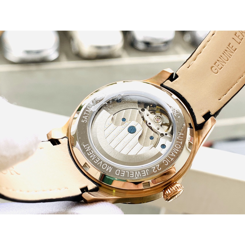 Đồng hồ nam dây da Heritor Gregory HRT-HR8105