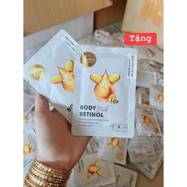 KEM BODY RETINOL NICOS 200 GRAM CHÍNH HÃNG DƯỠNG TRẮNG DA
