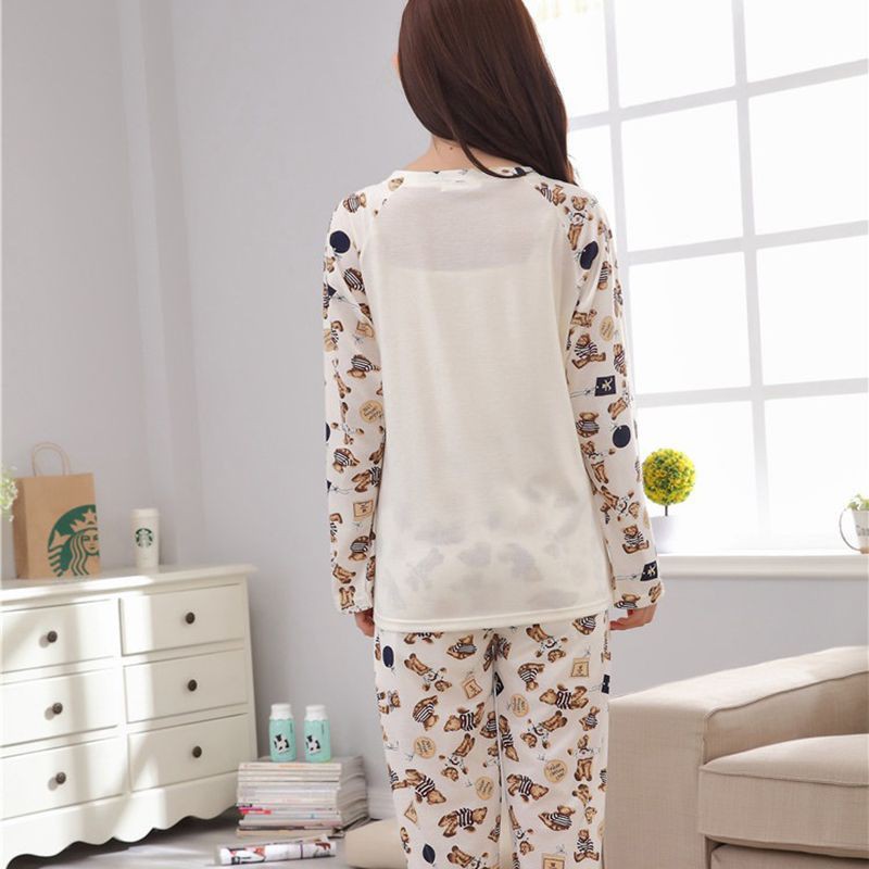 winners Women Sweet Cartoon Print Long Sleeves Pajama Sets Loose Sleepwear | BigBuy360 - bigbuy360.vn