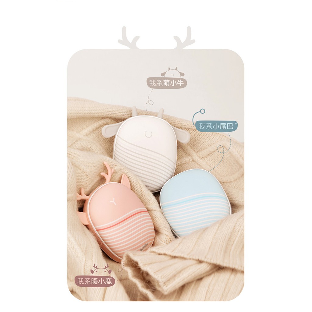 Thiết bị sưởi ấm tay kiêm đèn chiếu sáng Led hãng Baseus