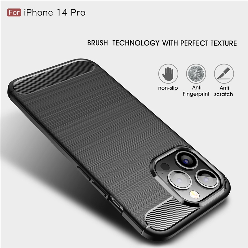 Ốp Điện Thoại Silicon Mềm Siêu Mỏng Sợi Carbon Cho Iphone 14 Pro 14 Max 13 12 11 Pro Max 13 12 Mini Xs Max XR 6 6s 7 8 Plus 5s Se 2020