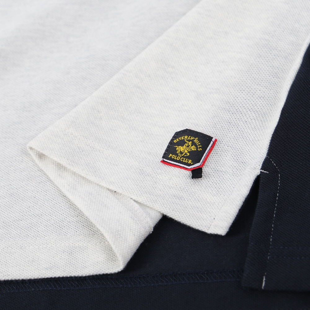 Beverly Hills Polo Club - Áo polo Ngắn tay Nam Slim Fit Xám melange GM- BHPC PMSSW21TL012