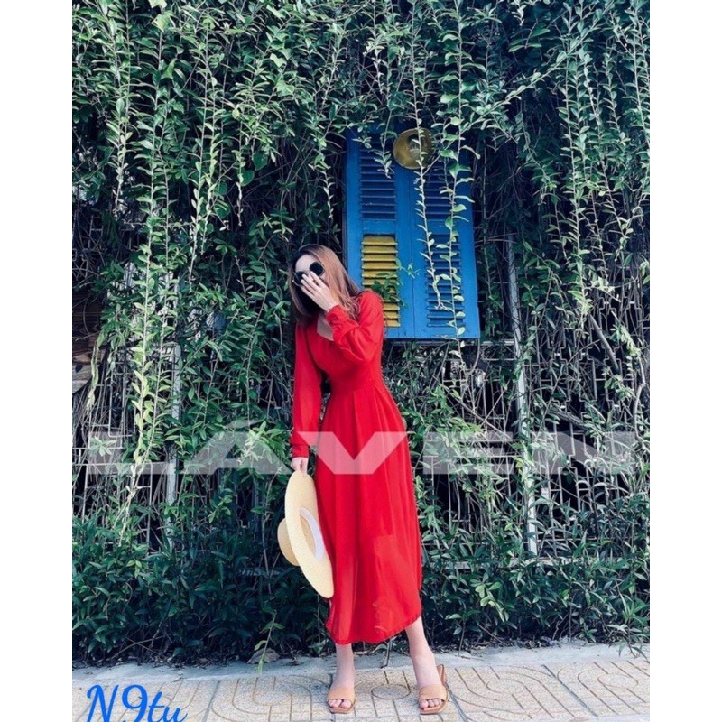 Đầm maxi đi biển , Đầm maxi tay dài xoè vol 2 lớp cao cấp | BigBuy360 - bigbuy360.vn