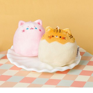 Móc Khoá Gấu Bông Pudding Màu Hồng , Vàng