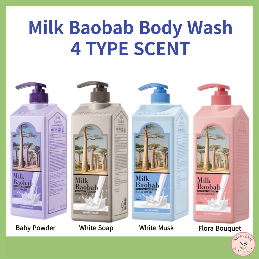 Sữa Tắm Baobab 1000ml / 500ml 4 Loại Tùy Chọn