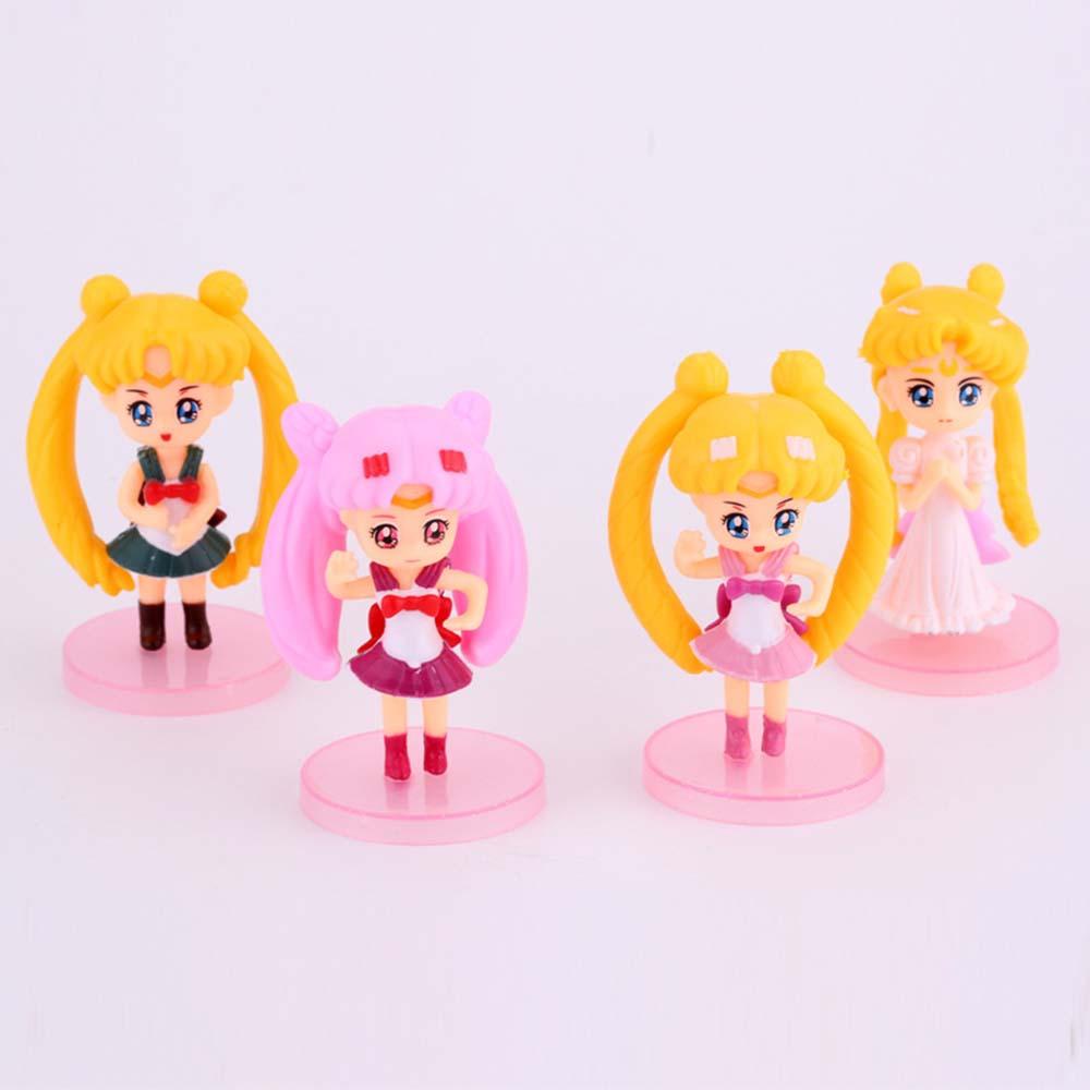 DARNELL Sailor Moon Mô Hình Nhân Vật Thủy Thủ Mặt Trăng Bằng PVC Trang Trí Bánh Kem