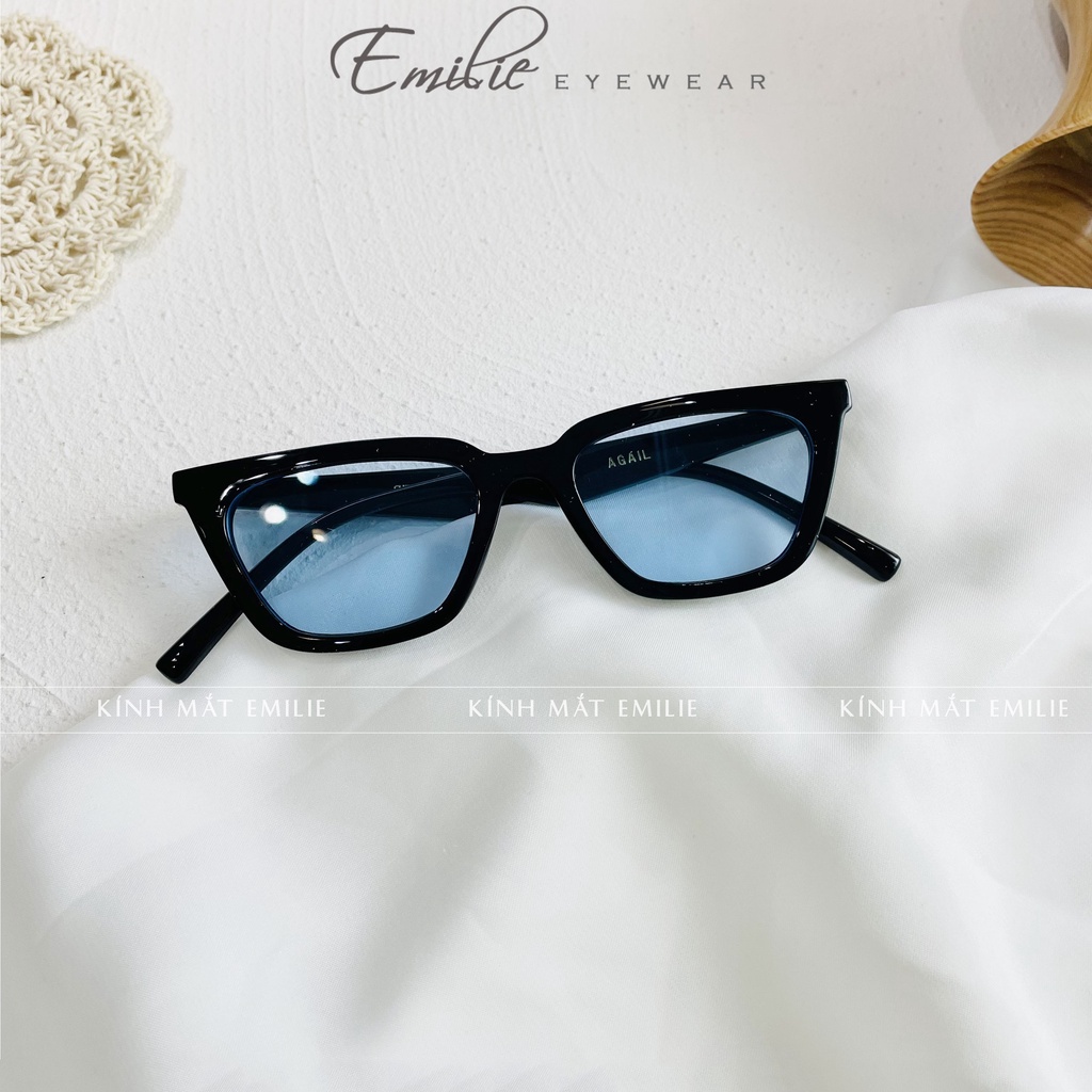 Gọng kính mát vuông góc cạnh chống UV400 nhiều màu Emilie eyewear phụ kiện thời trang AGAIL