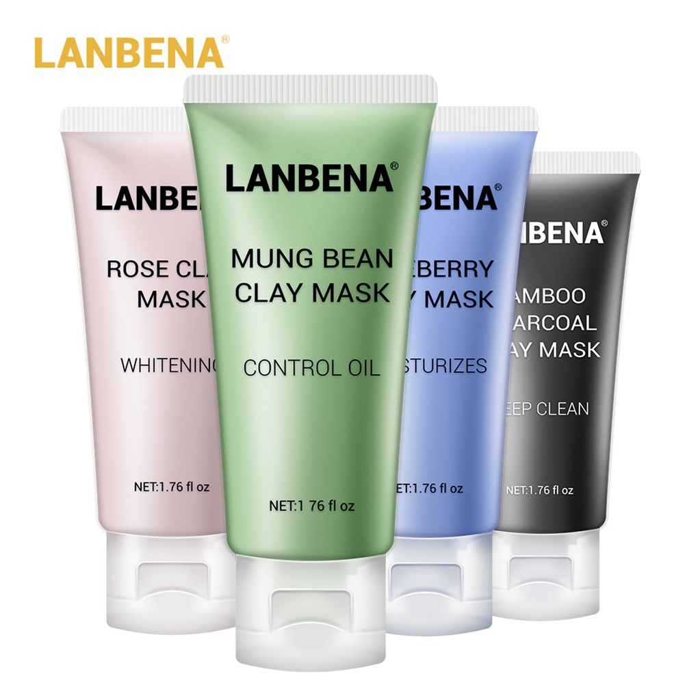 Mặt nạ đất sét LANBENA chiết xuất thực vật giúp se khít lỗ chân lông cao cấp
