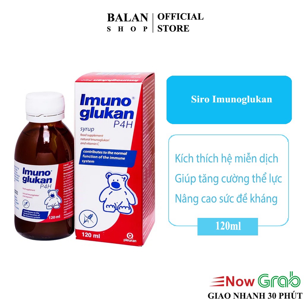 Siro Imunoglukan Tằng Cường Hệ Miễn Dịch, Hỗ Trợ Nâng Cao Sức Đề Kháng Cho Bé 120ml - Balan Shop