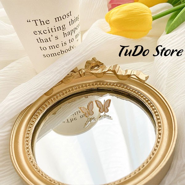 Khuyên tai, bông tai nữ Hàn quốc mạ bạc 925 hình bướm phong cách thời thượng HT13
