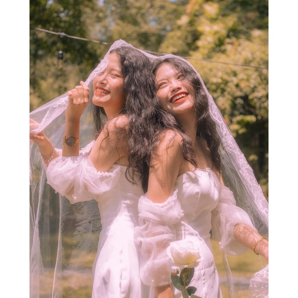 Đầm dự tiệc trắng ôm body tay phối lưới đính hạt sang trọng bậc nhất Vani Dress