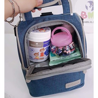 Balo bỉm sữa Vcool giữ nhiệt 2 ngăn [ Hàng Chính Hãng Chống Nước ]