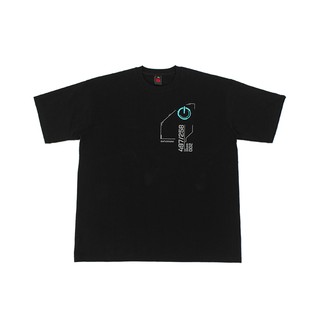 Áo phông thun nam nữ vải cotton 4 chiều in lụa kĩ thuật cao màu đen shutdown oversized - local brand by xfire