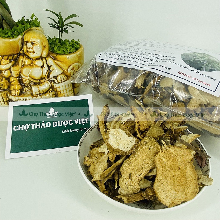 Bạch truật khô nguyên chất 1kg - Chợ Thảo Dược Việt