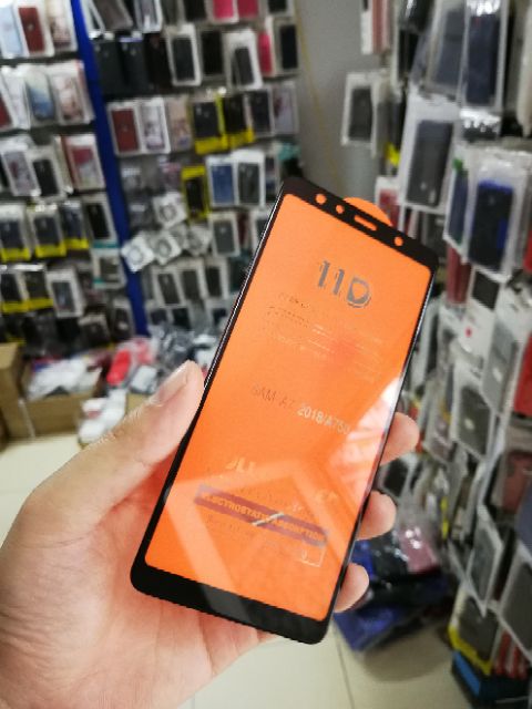 Cường lực 11D Samsung A7 2018 Full màn Full keo ôm màn 2.5D cao cấp chất đẹp