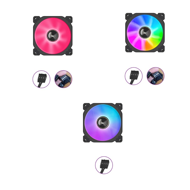 Quạt Tản Nhiệt RGB FR925 90mm 12V PWM 4Pin Siêu Êm Chất Lượng Cao
