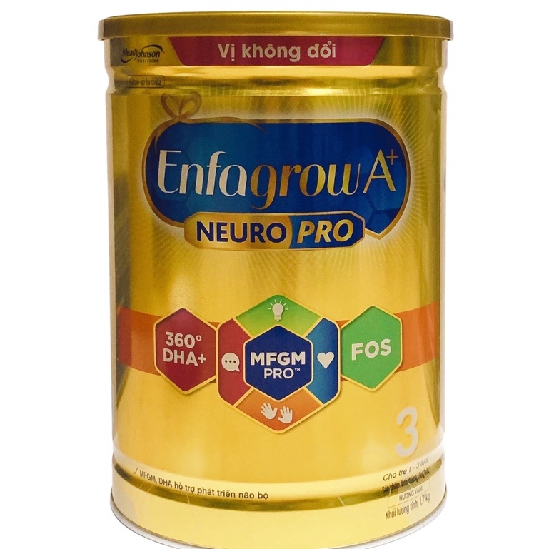 Bộ 2 Lon Sữa bột Enfagrow A+ Neuropro 3 cho trẻ từ 1-3 tuổi - Lon 1.7Kg