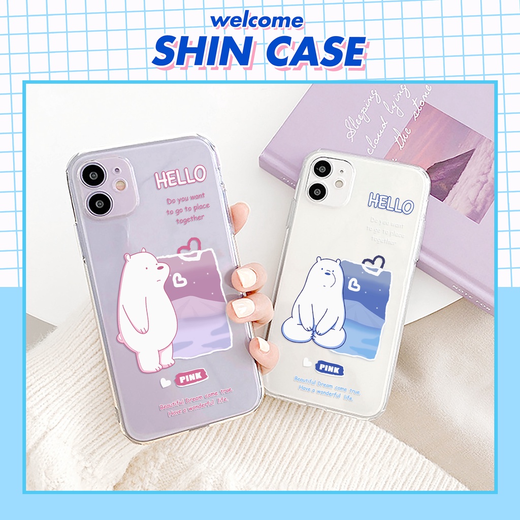 Ốp lưng iphone Gấu bắc cực viền trong chống ố 6/6plus/6s/6splus/7/7plus/8/8plus/x/xr/xs/11/12/13/pro/max/plus/promax