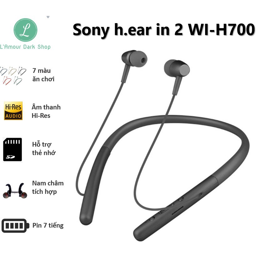 [người bán địa phương] Tai nghe Bluetooth Sony h.ear in 2 WI-H700 siêu bass cực đẹp