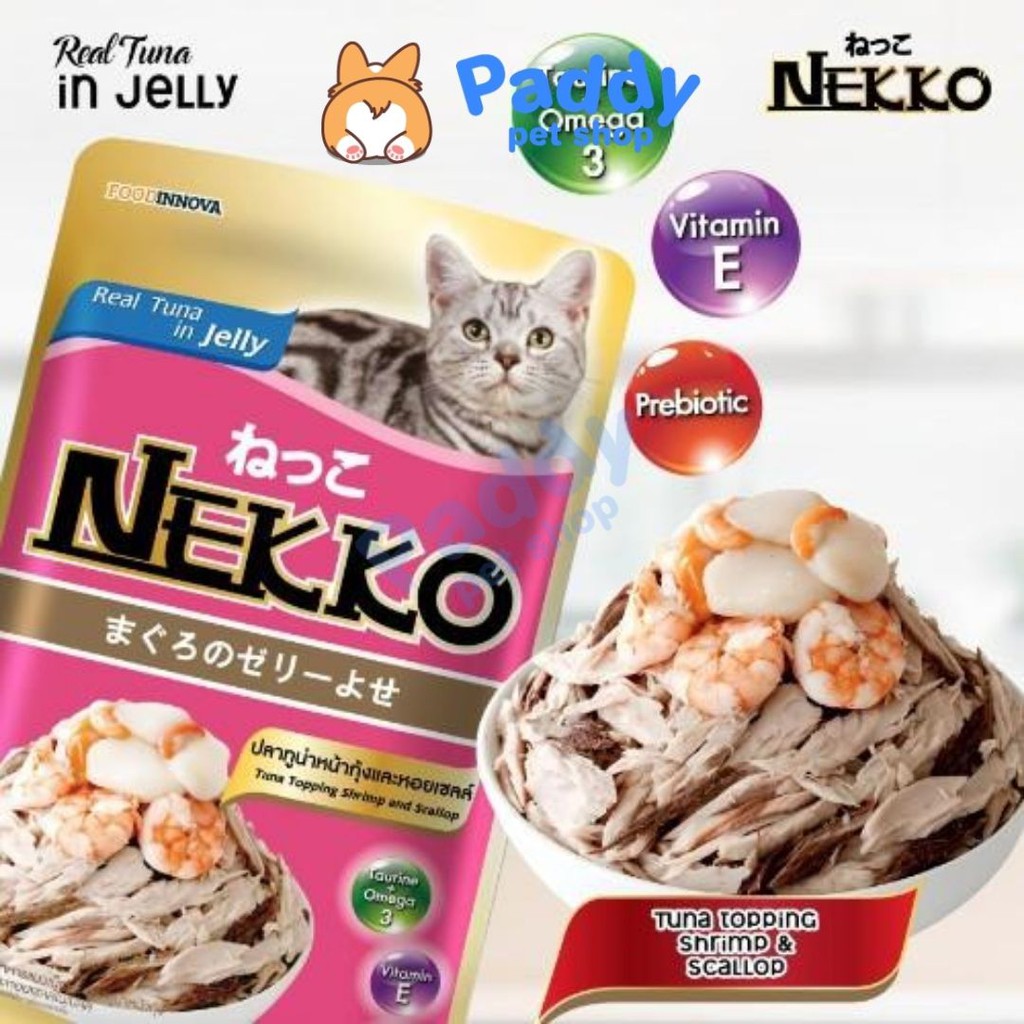 Pate Nekko Thạch Jelly Cho Mèo Mọi Lứa Tuổi (70g)