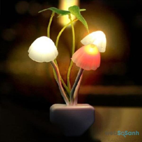 Đèn ngủ Đèn cảm ứng ánh sáng hình nấm siêu xinh .ĐTCA