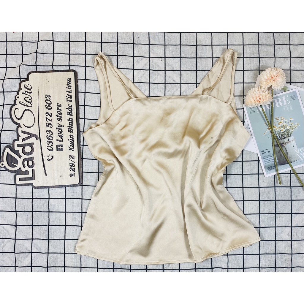 áo lụa cổ tim dai dây phía sau _ Áo 2 dây lụa Vintage AL02 | BigBuy360 - bigbuy360.vn