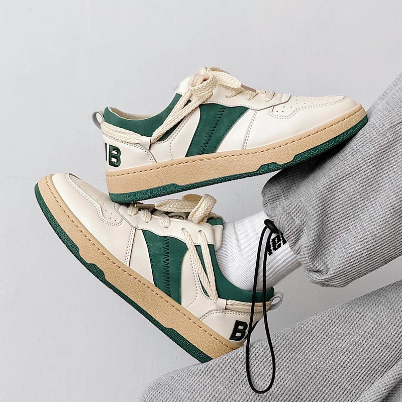 Giày sneaker thể thao da nam cao cấp D101, phong cách trẻ trung năng động, đế cao su non đi cực êm | BigBuy360 - bigbuy360.vn