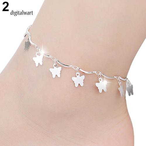 Lắc chân mạ bạc họa tiết ngôi sao/bướm/chuông thời trang cho nữ | BigBuy360 - bigbuy360.vn