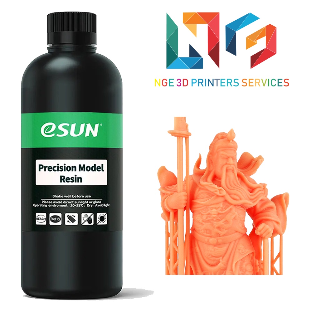 Nhựa in mô hình 3d độ chính xác cao ESUN Precision Model Resin màu Orange Red 0.5kg/Chai Vỏ Nhựa