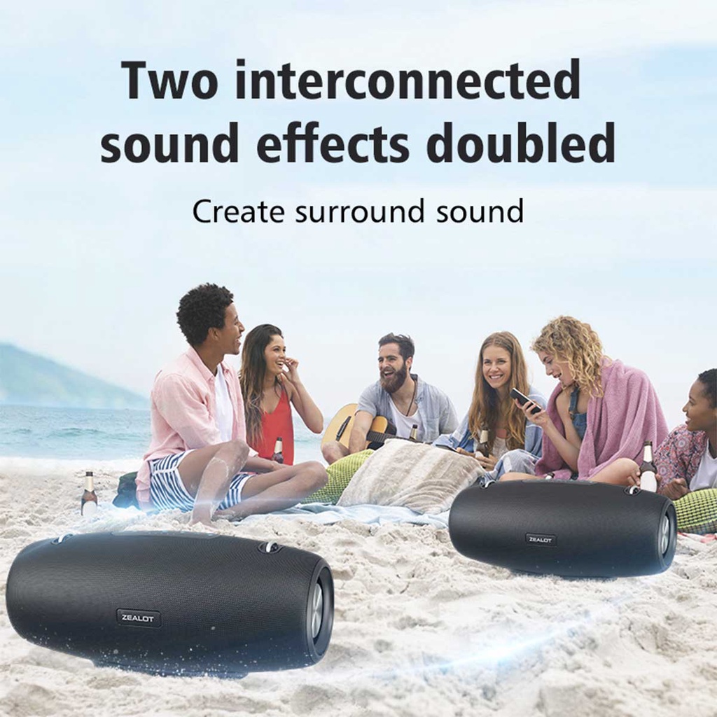 Loa Bluetooth Zealot S67| Loa Tặng kèm Micro, Công suất 60W, Bass Mạnh, Pin Trâu - Chính hãng, Bảo hành 12th- OBIBI