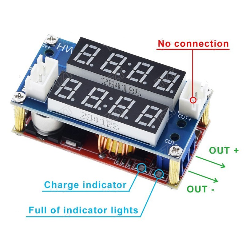 CC/CV Step Down 5A Adjustable Power Module LED Driver with Voltmeter Ammeter Buck Battery Charging Module