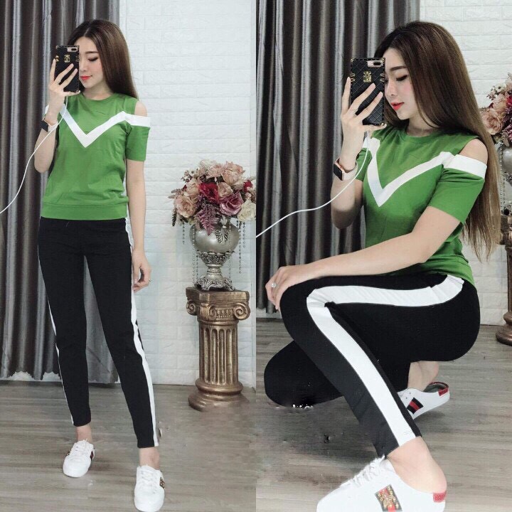 Đồ bộ nữ vải cotton in V ngực mềm mại thoáng mát không xù không chùn | BigBuy360 - bigbuy360.vn