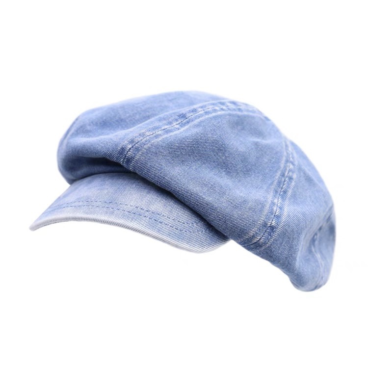 Mũ beret MG STUDIO denim cỡ lớn sành điệu hợp thờI trang