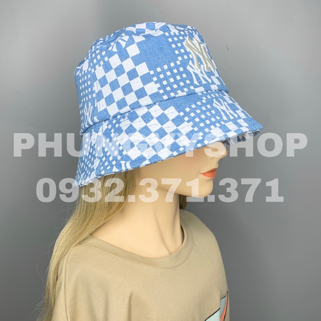 ( SALE )Set mũ CẶP COUPLE nam nữ -JEAN NHIỀU Ô VUÔNG THÊU NI - Nón đôi cực hot
