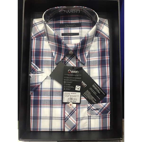 Sale 30% Sơ Mi Owen ngắn tay dáng ôm lai bầu