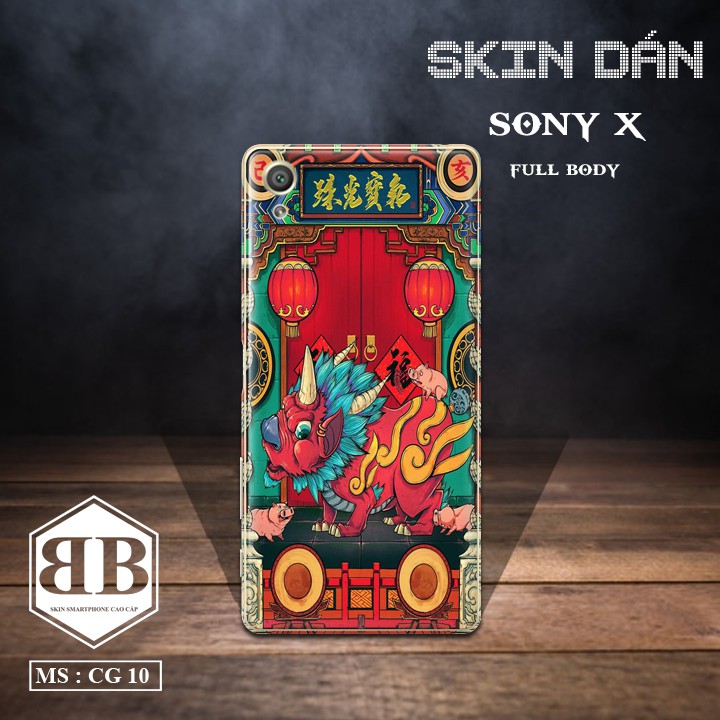 Bộ Skin Dán Sony Xperia X dán full lưng viền dùng thay ốp lưng điện thoại chất tốt,giá siêu rẻ