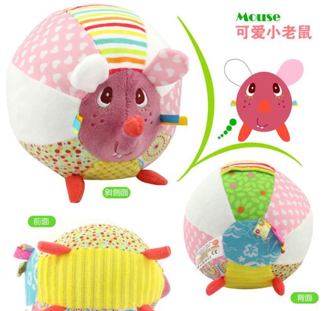 [Mã LIFE0503TOYS giảm 10% đơn 0Đ] Bóng Vải Mềm Lục Lạc Luyện Vận Động Đồ Chơi An Toàn Cho Bé B10