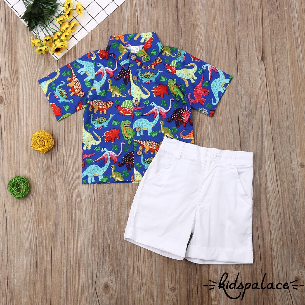 ✦YR-DE Neugeborenes Baby Mädchen Dinosaurier Floral Tops Shirts Kurze Hosen Outfits